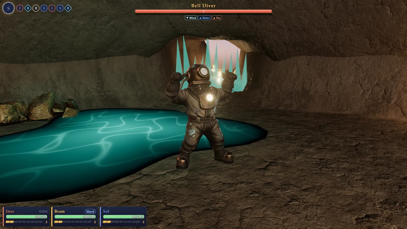 The Bell Diver, who guards the tide caves.