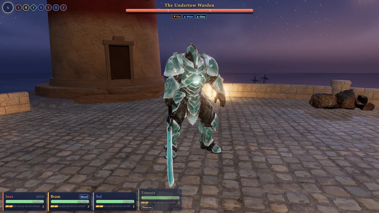 The Undertow Warden, waiting at the lamp.